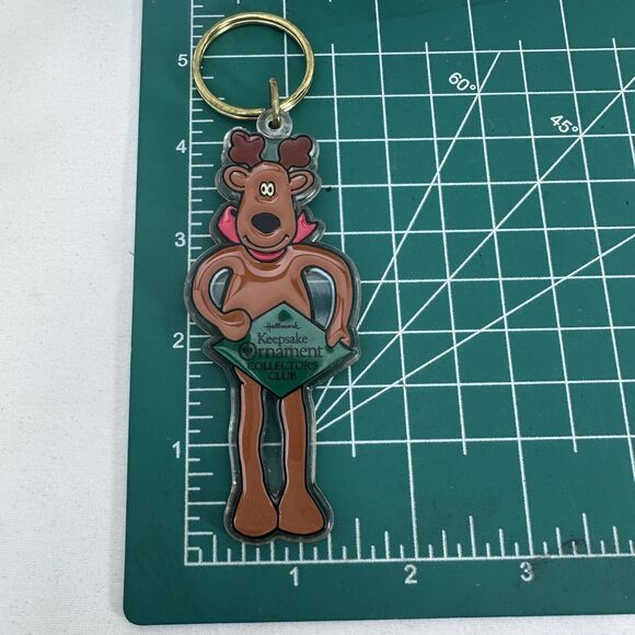 Hallmark Keepsake Collector Club Rodney Reindeer Keychain 1993 Vintage Christmas - Picture 2 of 5